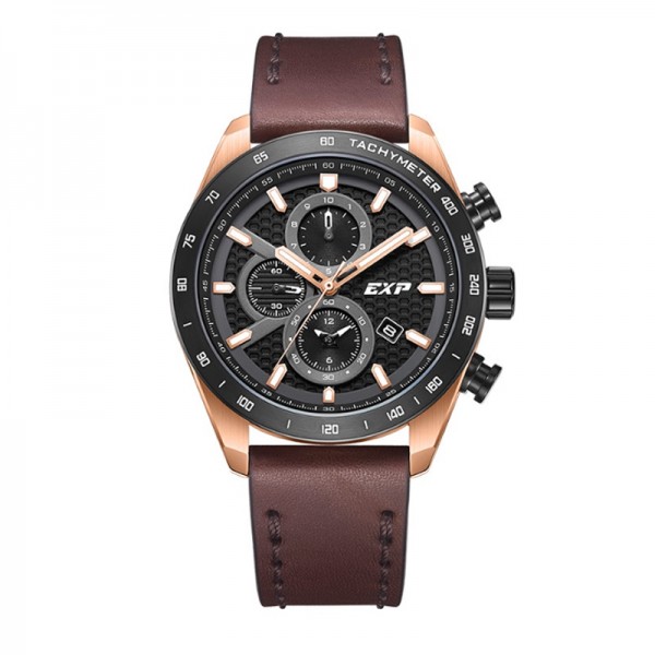 Expedition 6847 Rosegold Brown Leather MCLBRBA